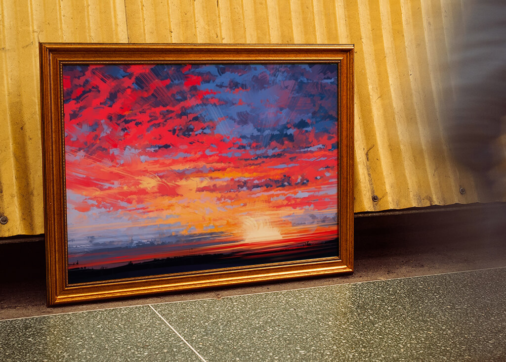 Vibrante resplandor del atardecer