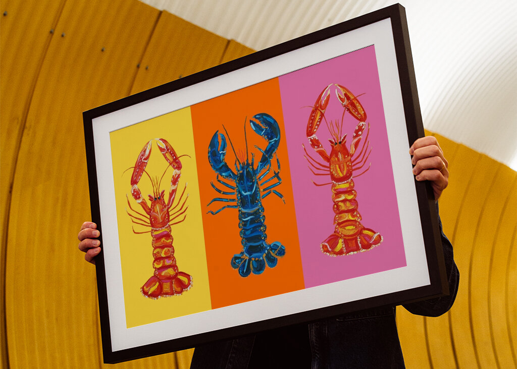 Farverige hummer Trio