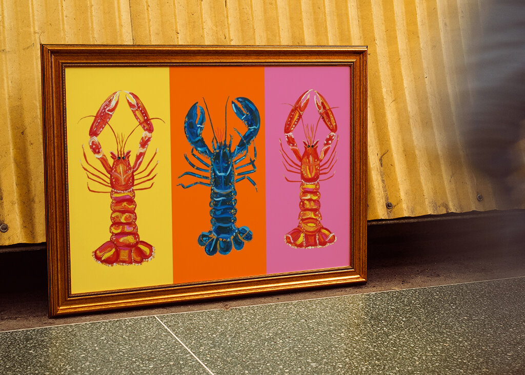 Farverige hummer Trio