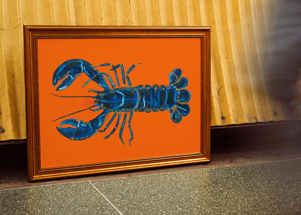 Leuchtend blauer Hummer