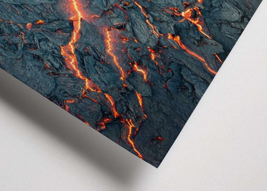 Glowing lava at volcano posters & prints by Michael Priesch - Printler