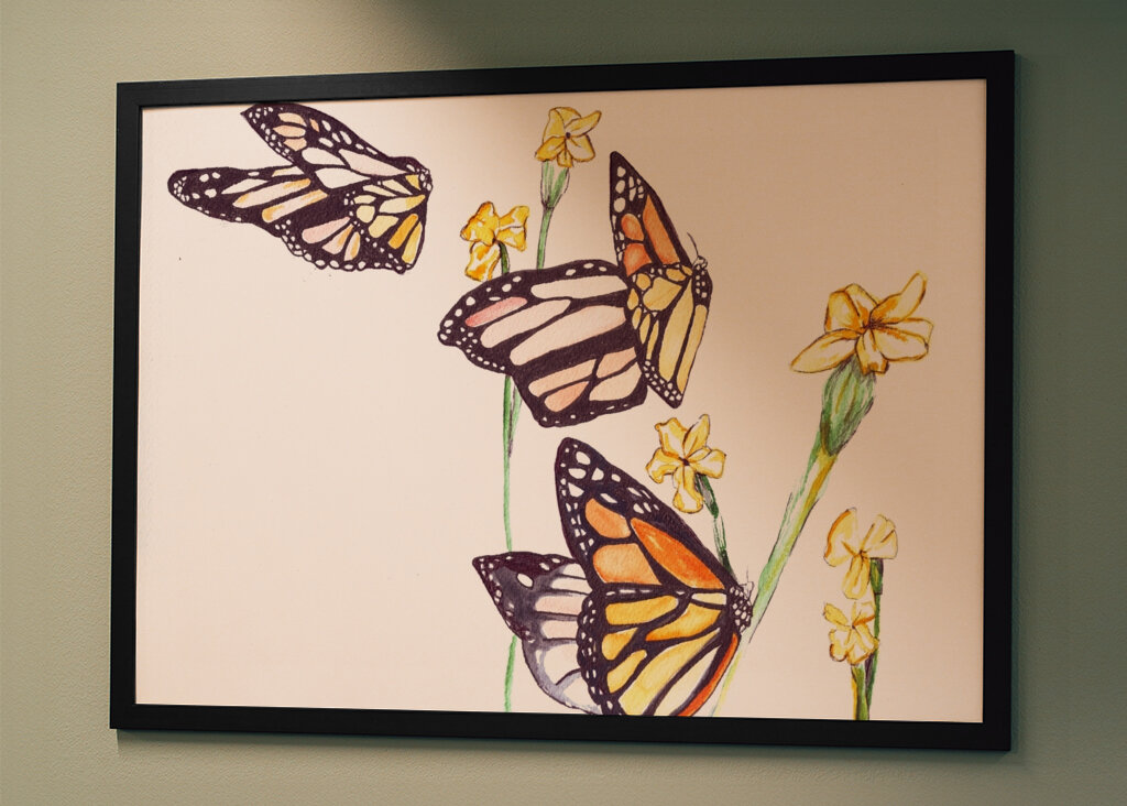 Monarca And Wildflowers