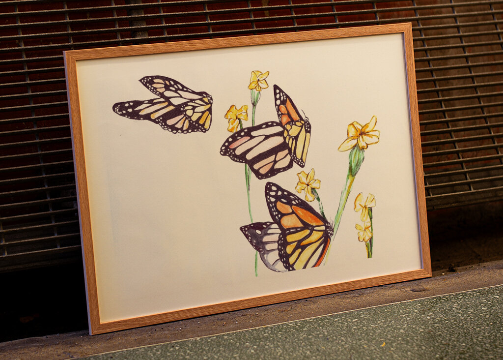 Monarca And Wildflowers