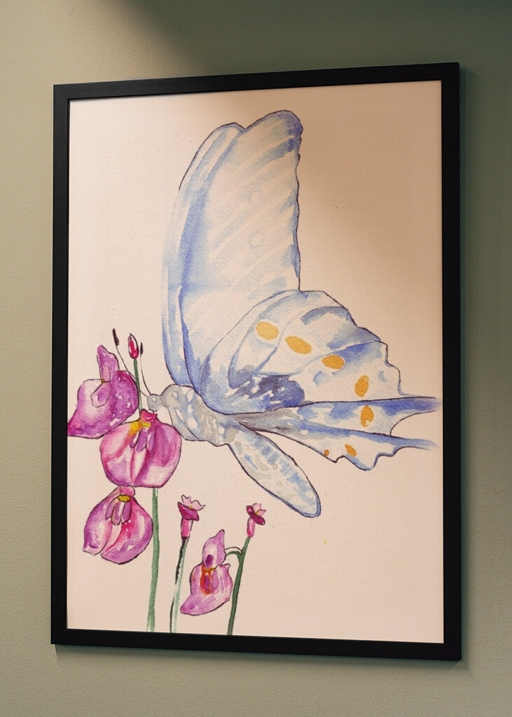 Butterfly and Wildflowers