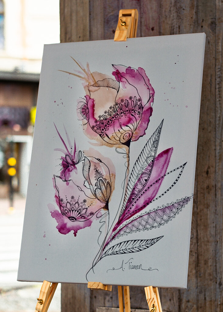 Blomsterdrømme i blæk