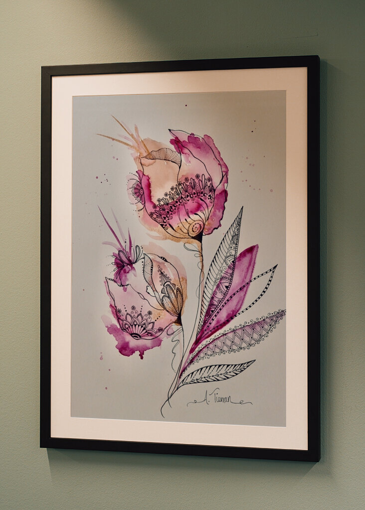 Blomsterdrømme i blæk