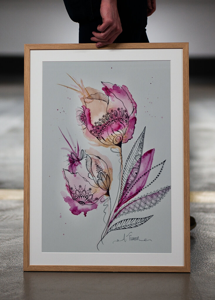 Blomsterdrømme i blæk