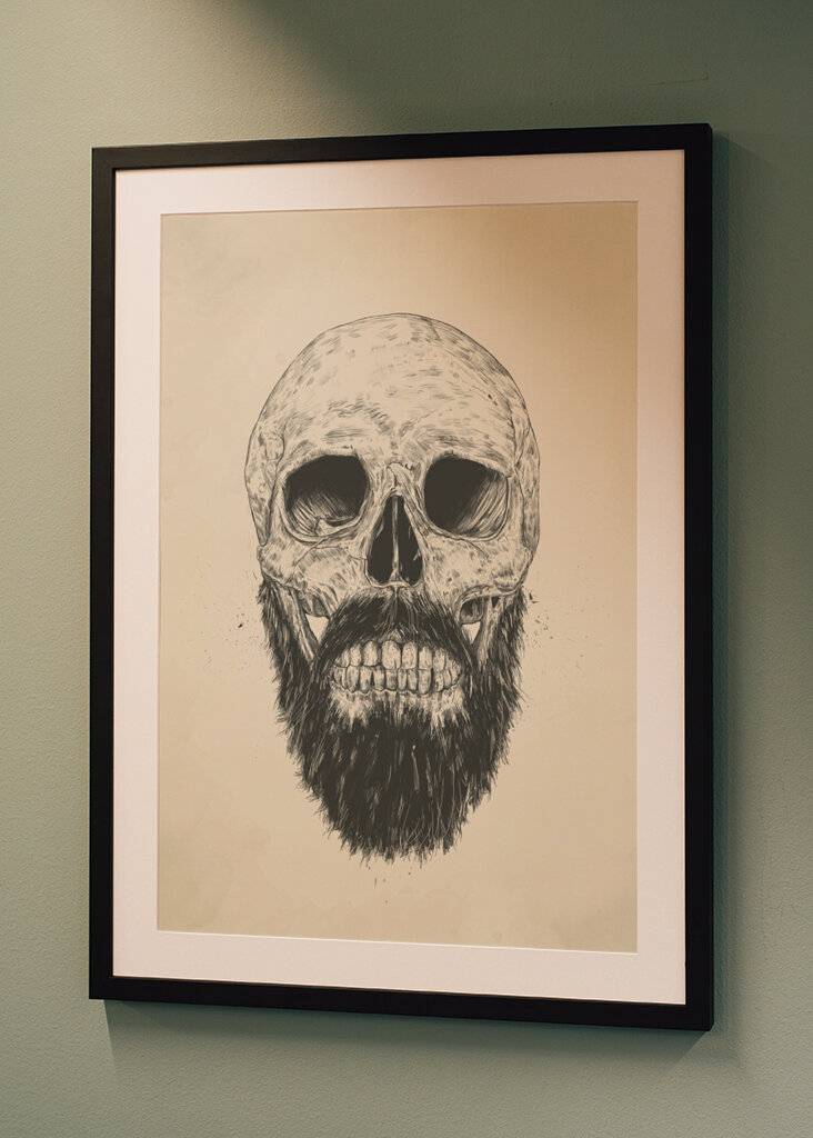 Olhar de caveira barbuda