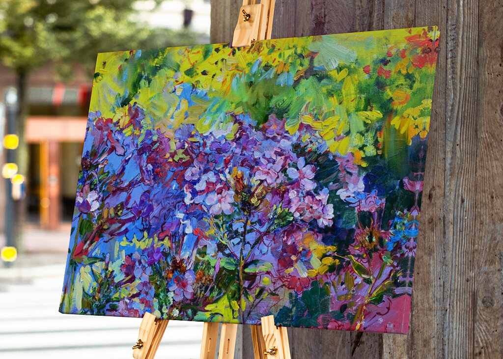 Felicidad de jardín colorido