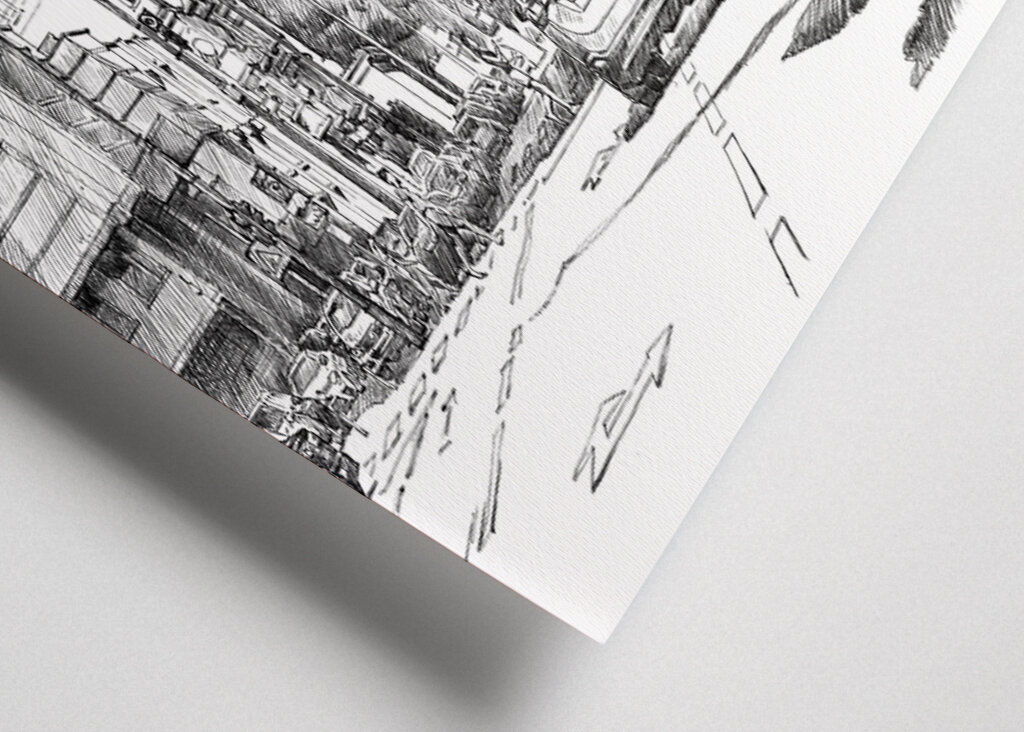 Urbane Skyline-Skizze