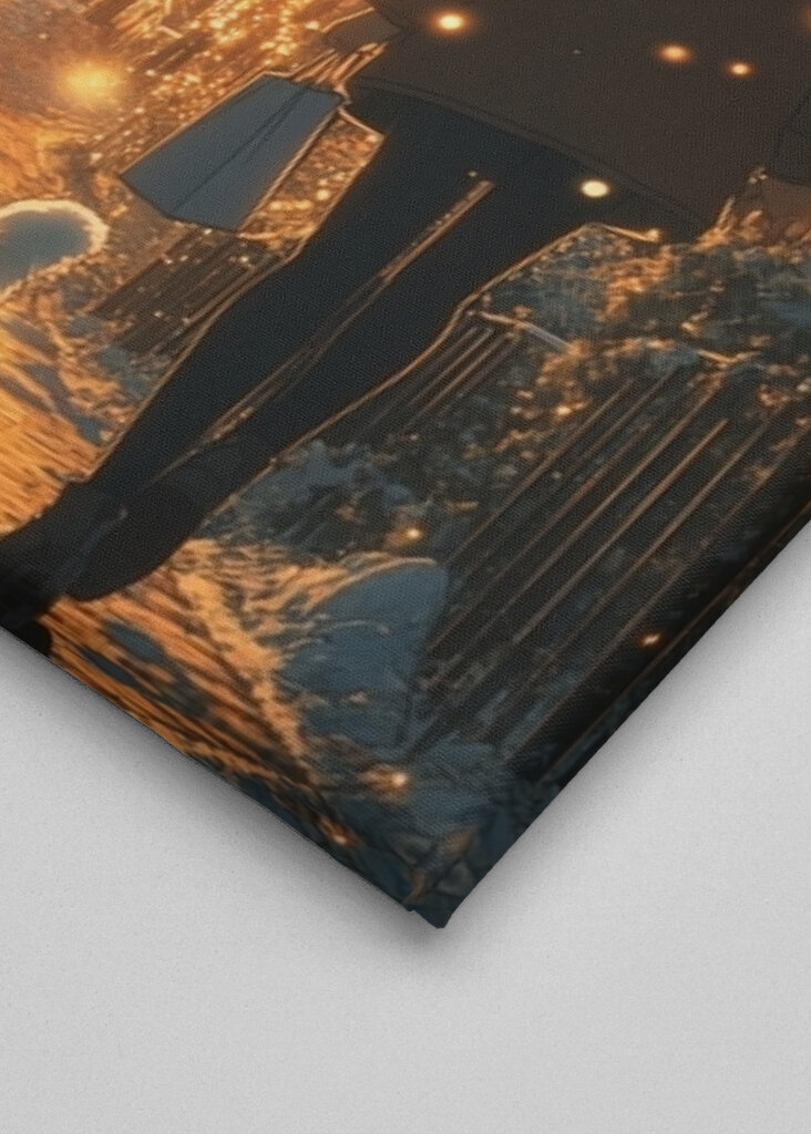 Passeggiata invernale sotto lo scintillio