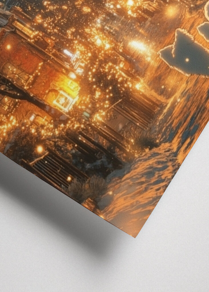 Passeggiata invernale sotto lo scintillio