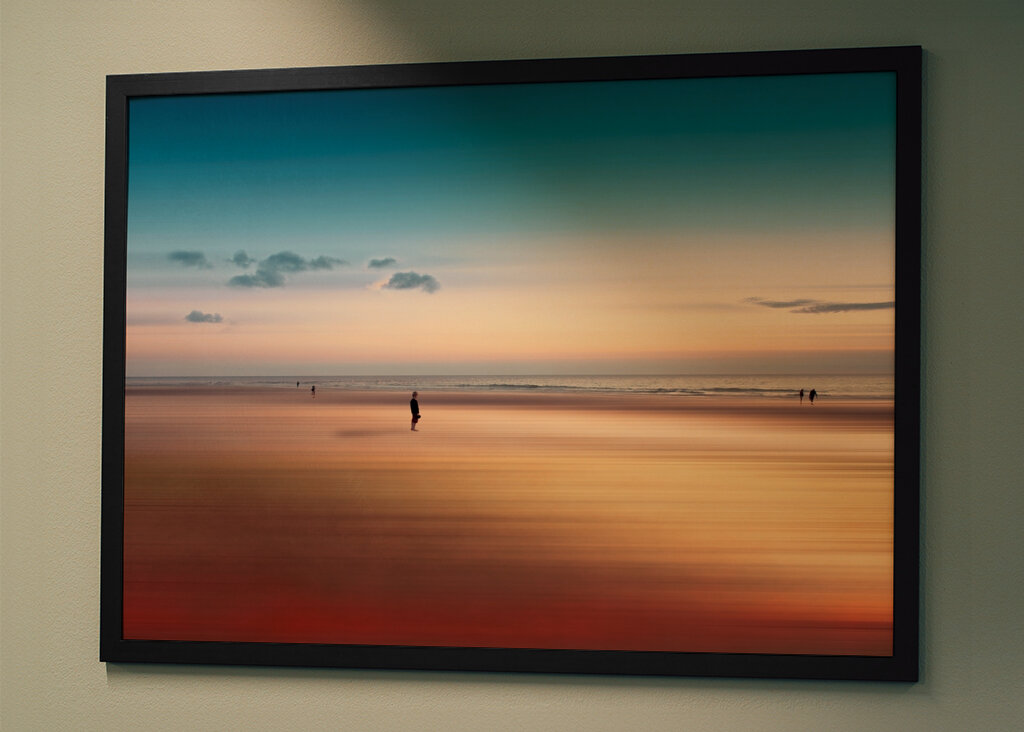 Ensam på stranden Abstraktion