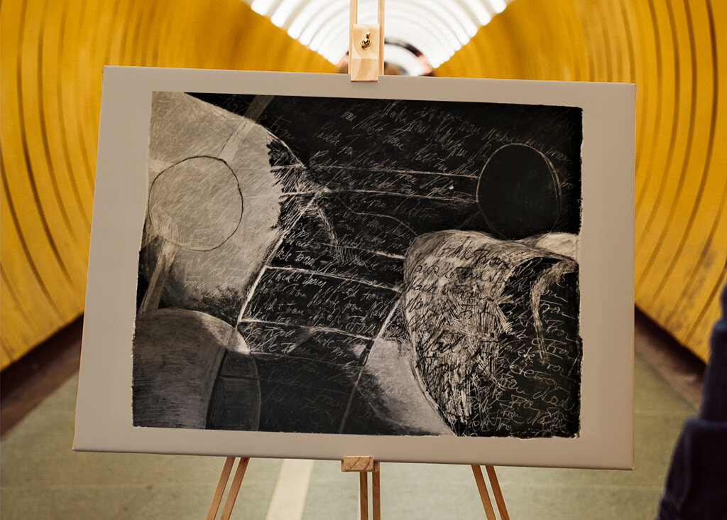 Kreidetafel-Geflüster