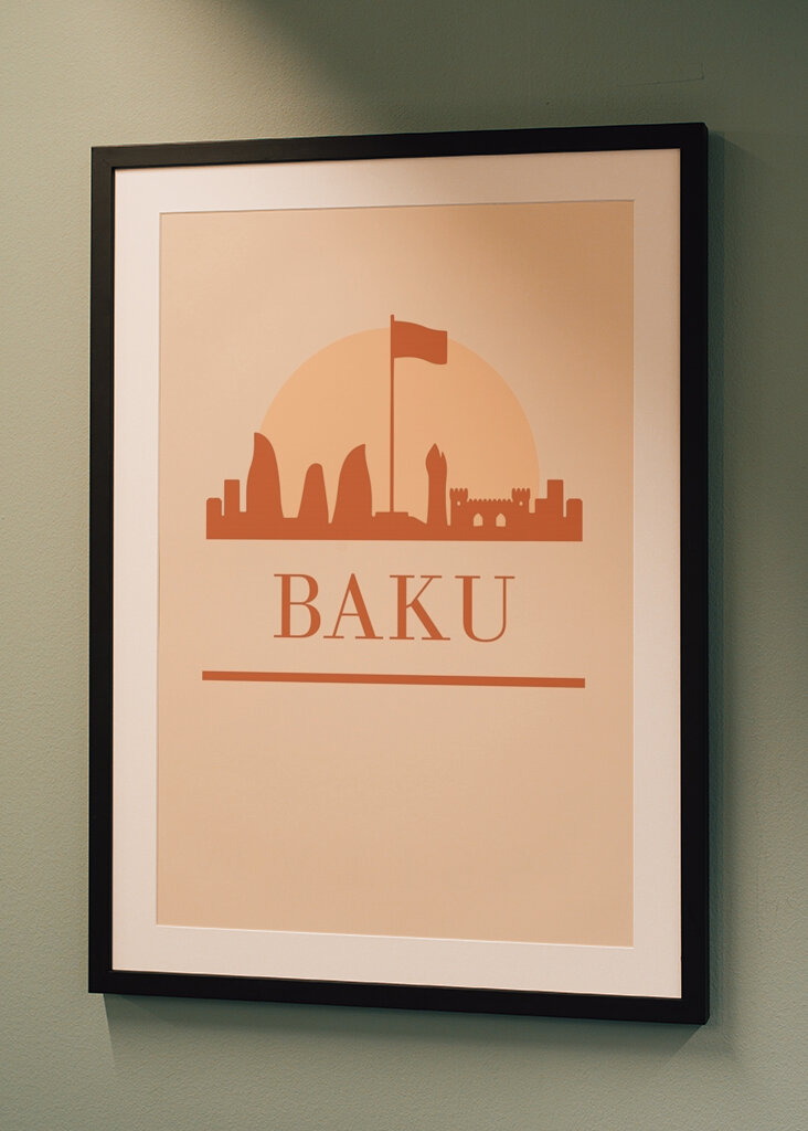 Baku Skyline Silhouette