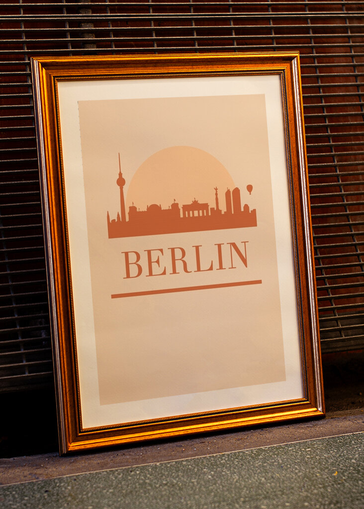 Sylwetka Berlina Słońce