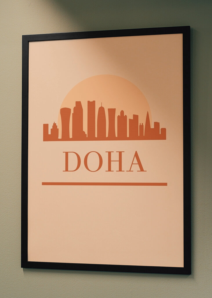 Záře panoramatu Dauhá