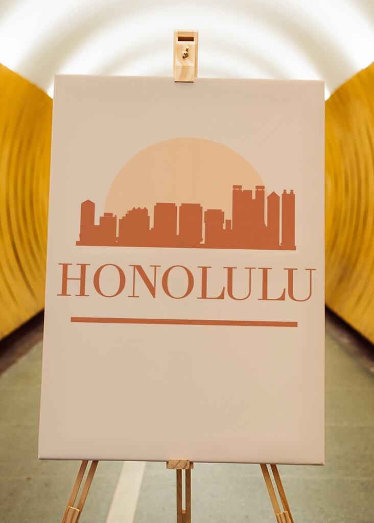 Záře panoramatu Honolulu