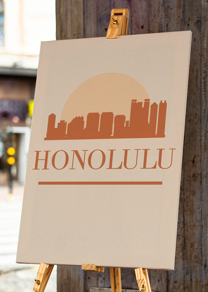 Záře panoramatu Honolulu