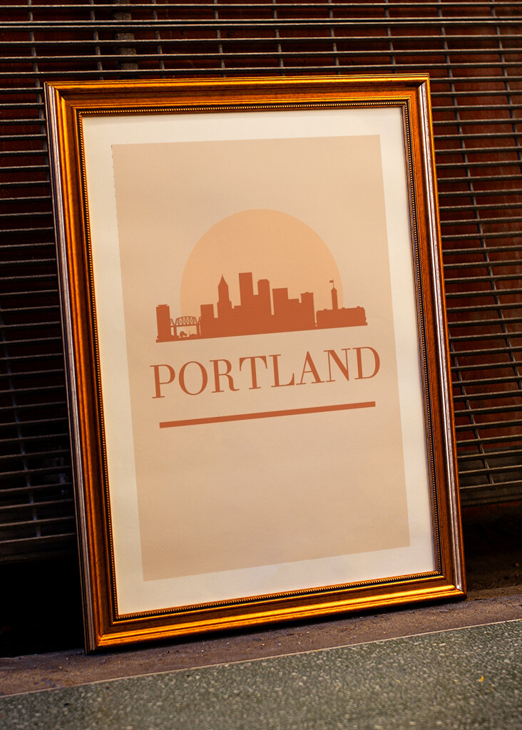 Panoramatická scéna západu slunce