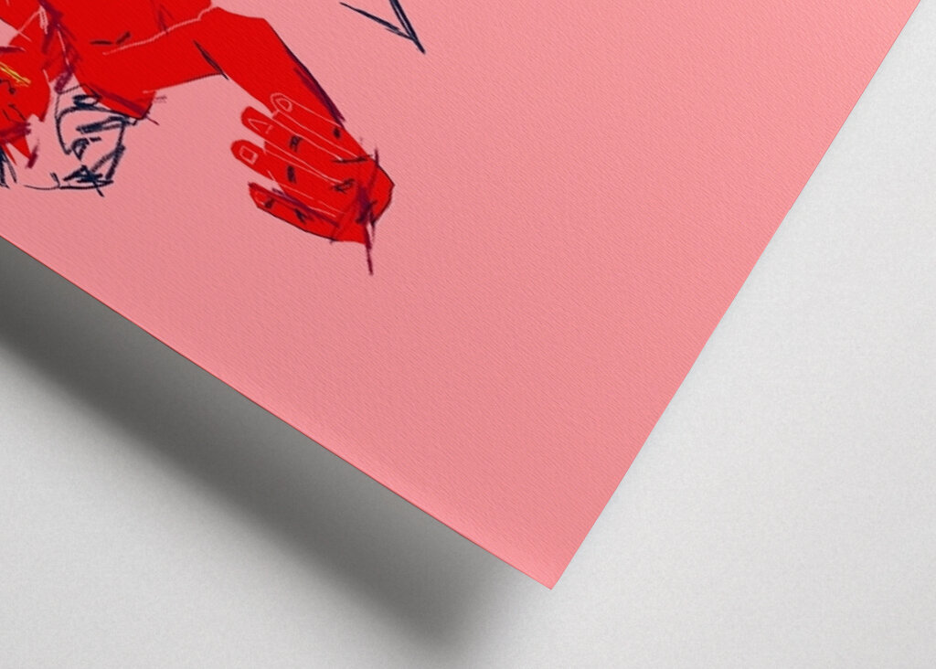 Afslappende karmosinrød form