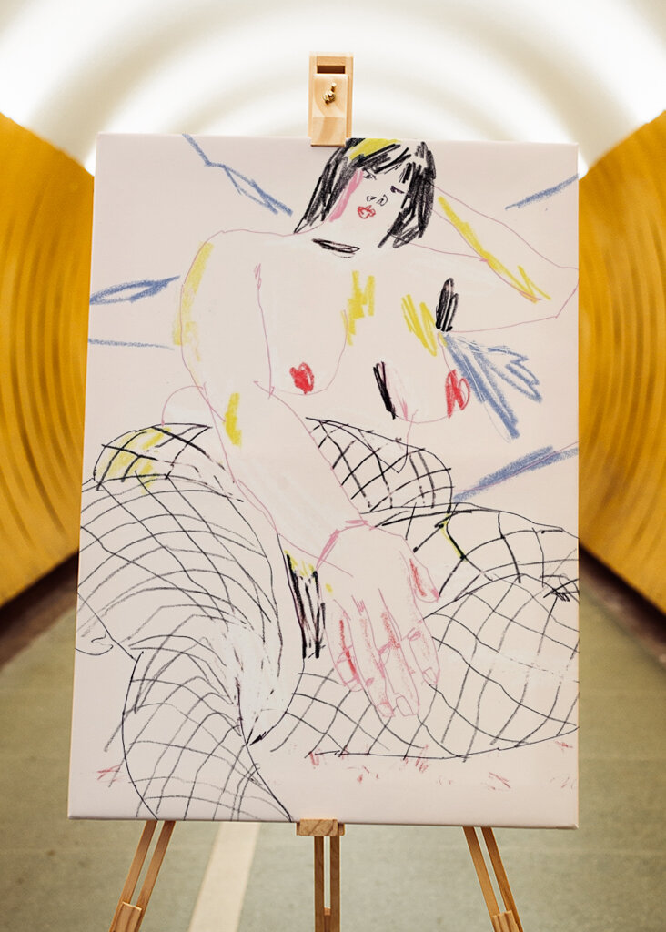 Levende skitse silhuet