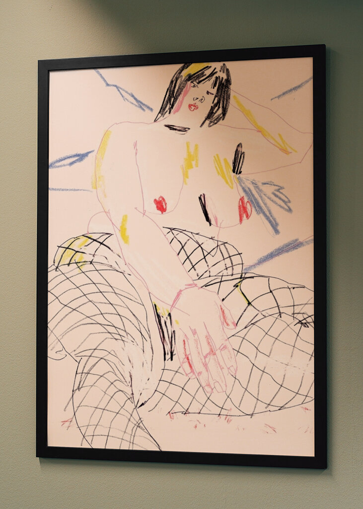 Levende skitse silhuet