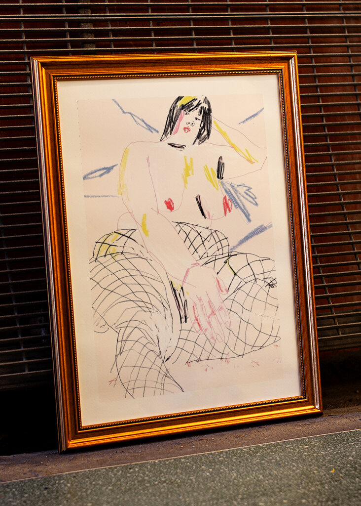 Levende skitse silhuet