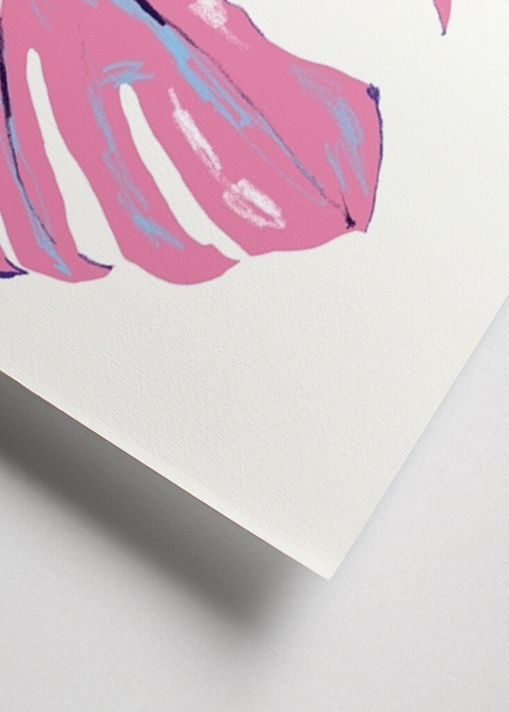 Lyserød Monstera Drøm