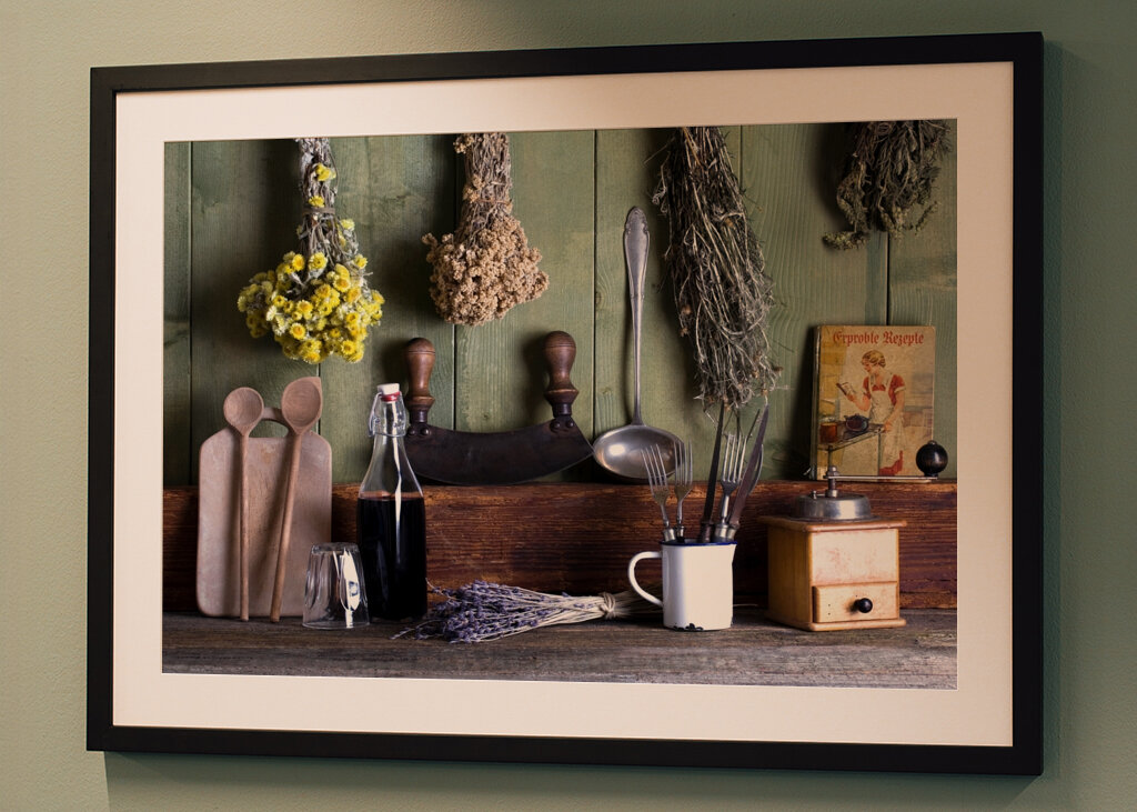 rustykalna scena kuchenna