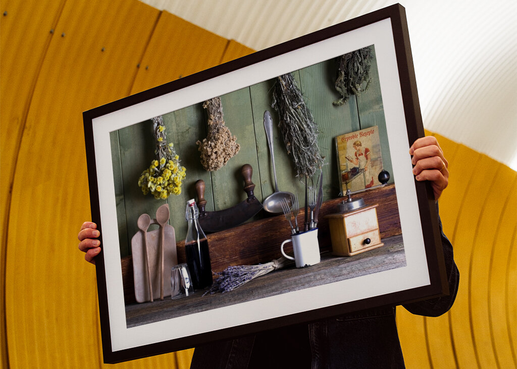 rustykalna scena kuchenna