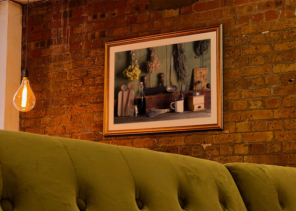 rustykalna scena kuchenna