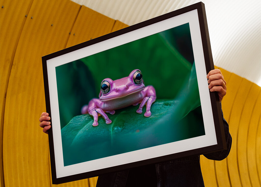 Schöner lila Frosch 
