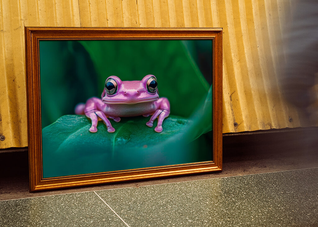 Schöner lila Frosch 