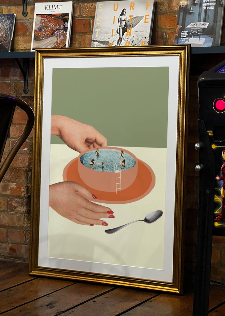 Pequeño festín en la piscina