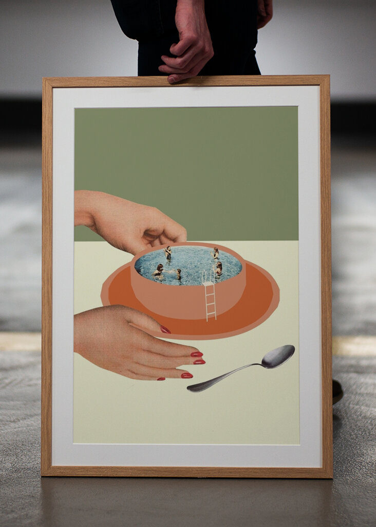 Pequeño festín en la piscina