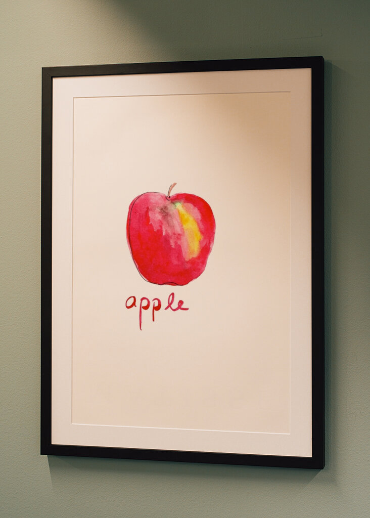 Vibrante schizzo di mela