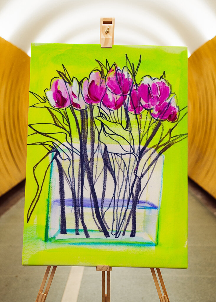 Vibrant Tulip Vase