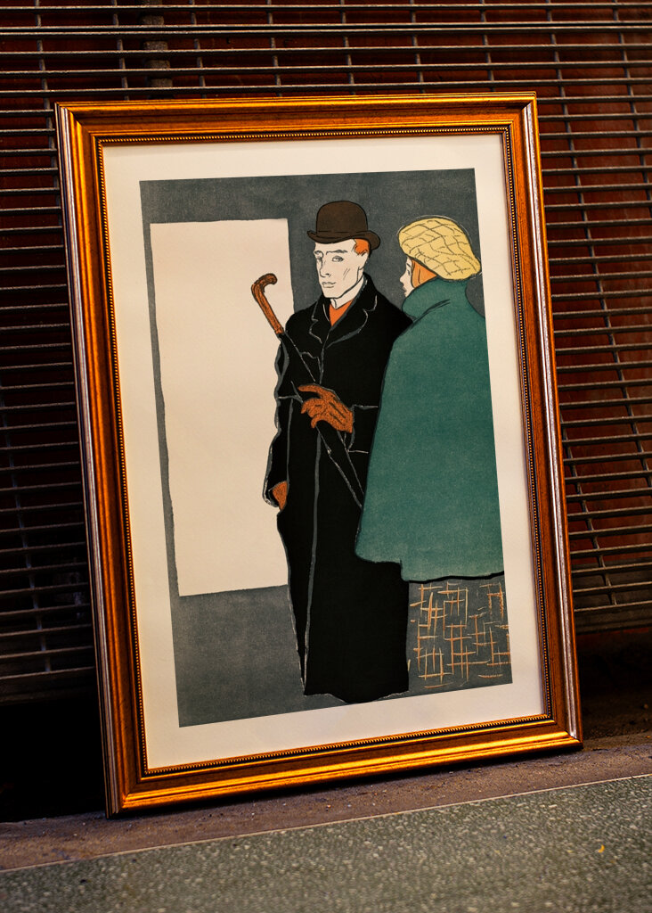 Mann Mit Gehstock Und Frau