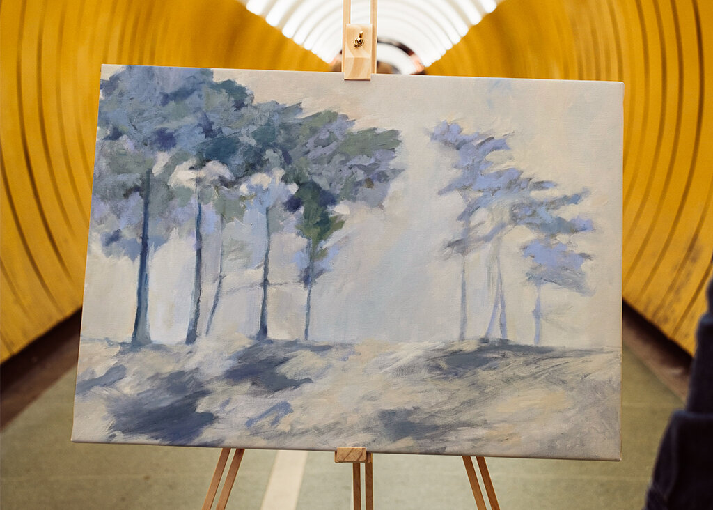 Misty Woodland Scene