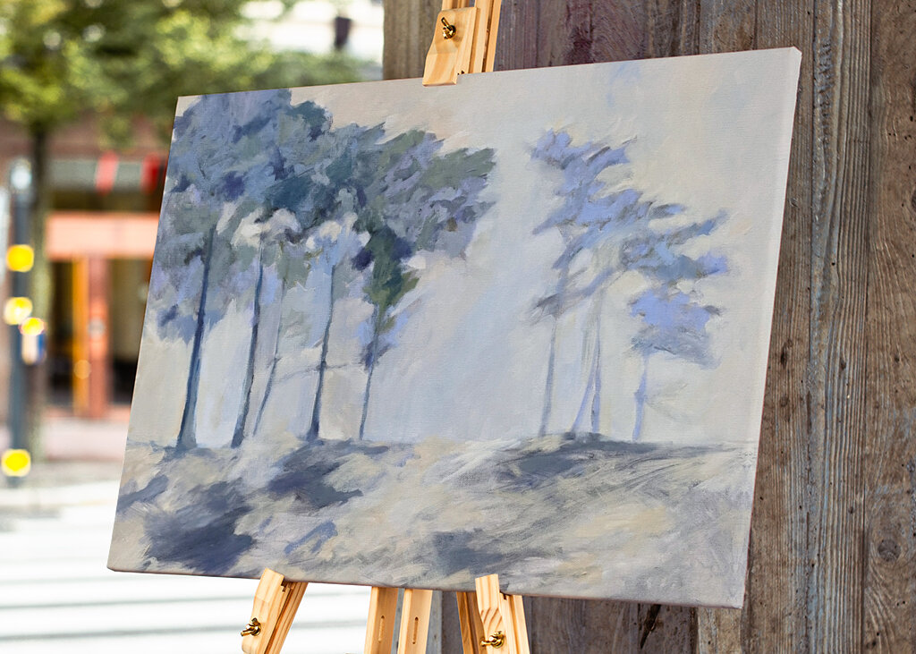 Misty Woodland Scene