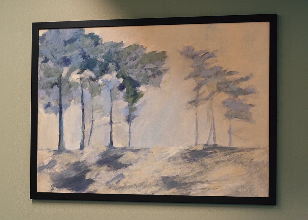 Misty Woodland Scene