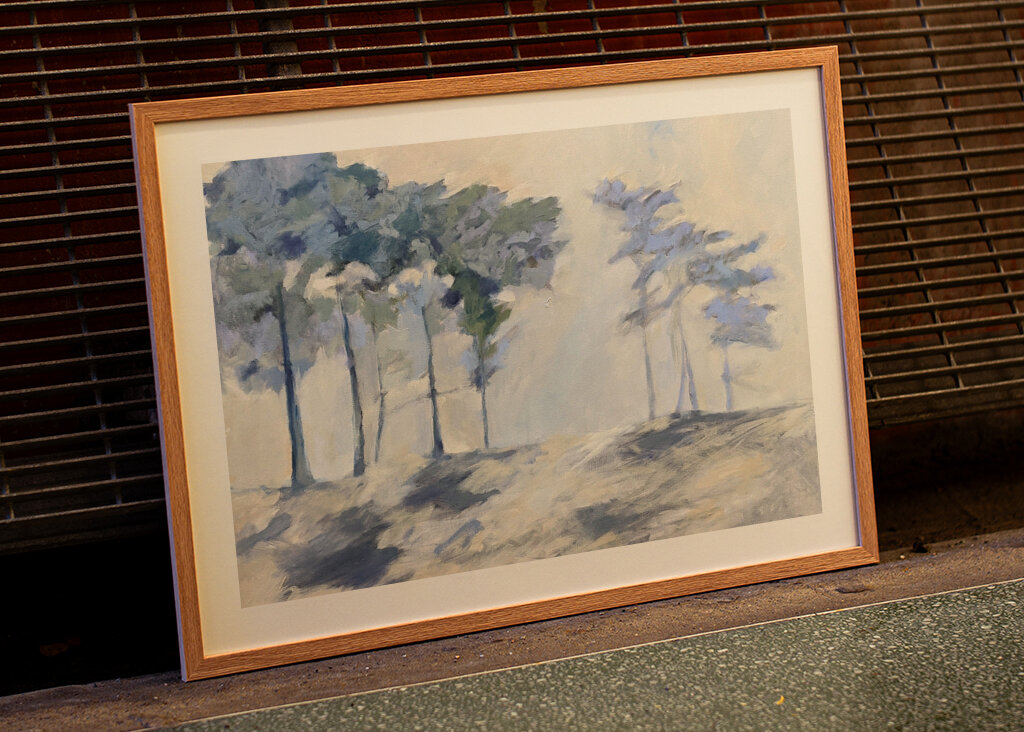 Misty Woodland Scene