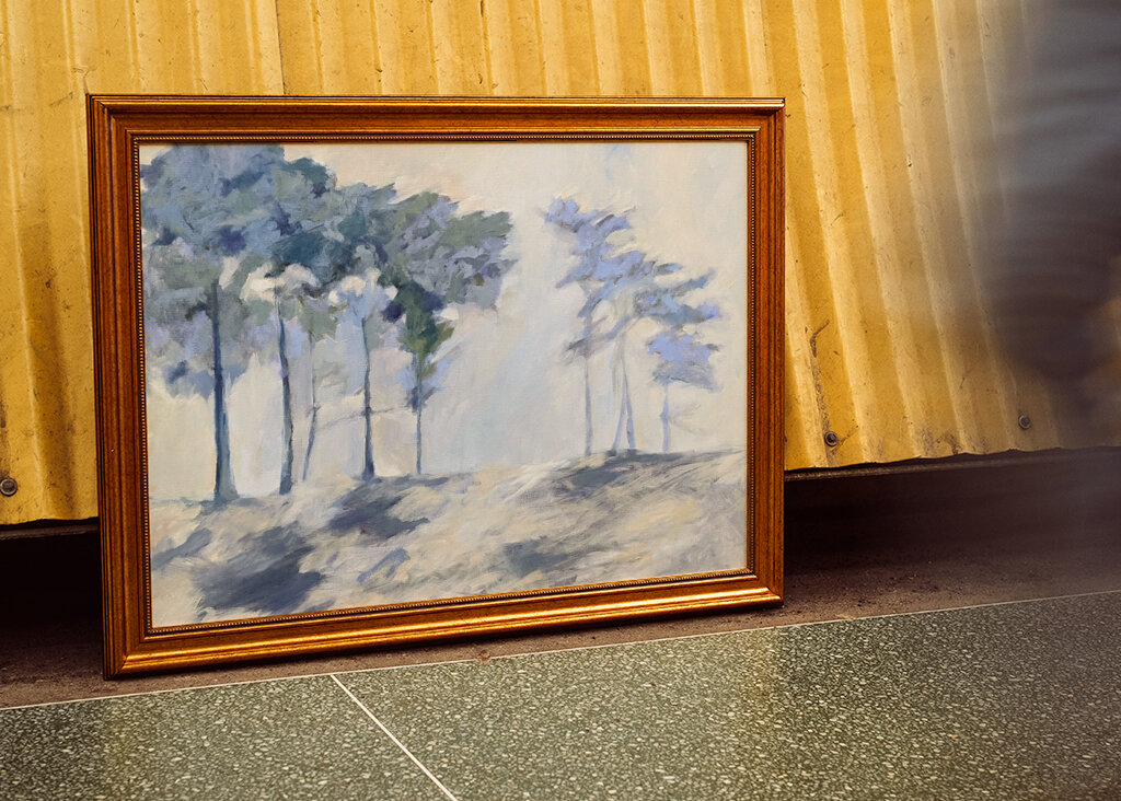 Misty Woodland Scene