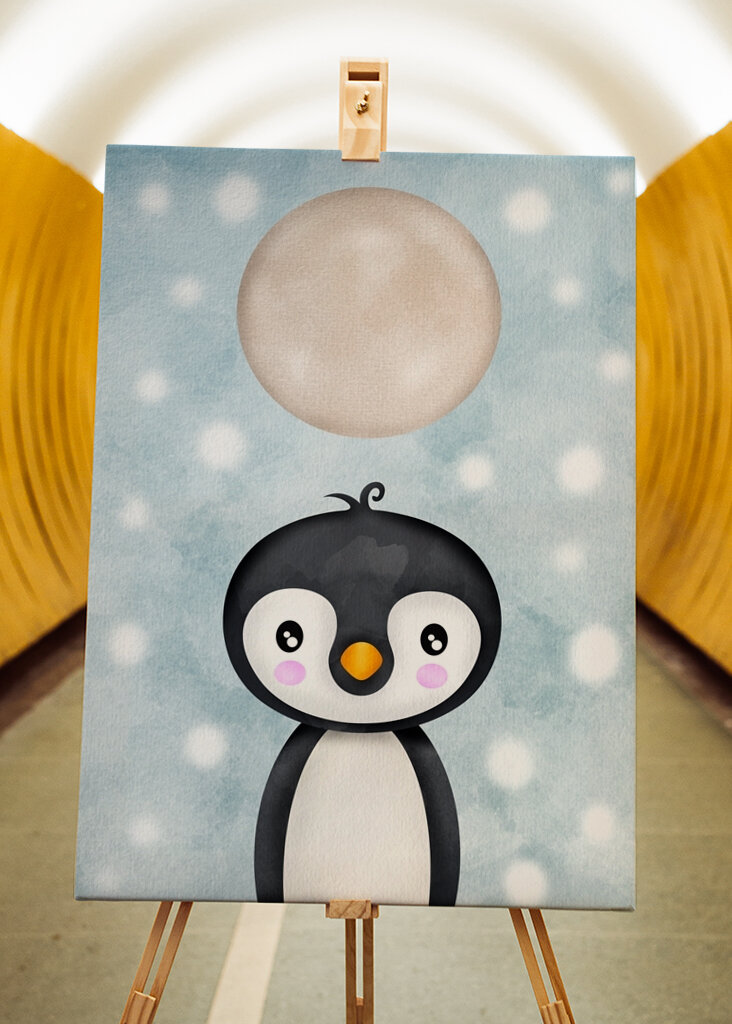 Penguin in the cold night