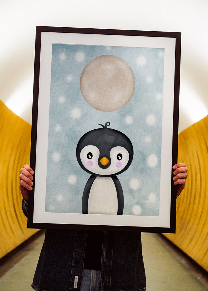 Penguin in the cold night