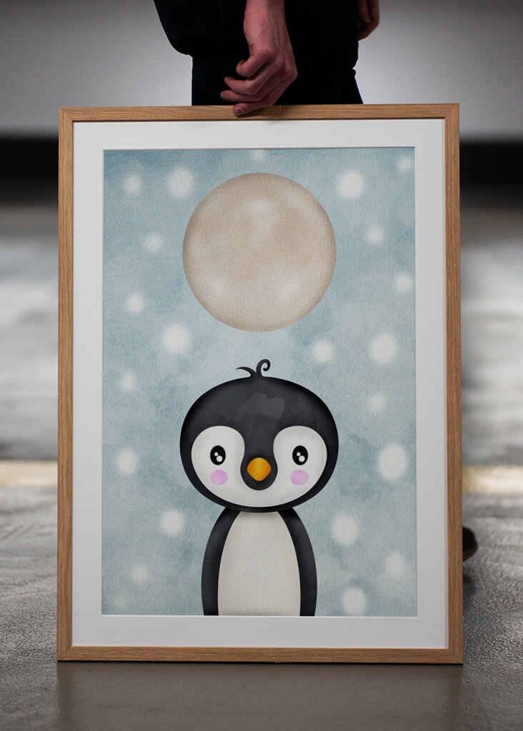 Penguin in the cold night