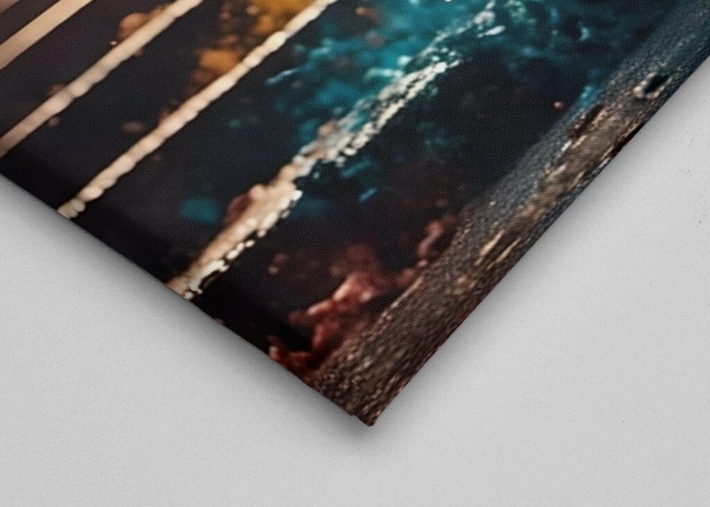 Color explosion on the stairs.