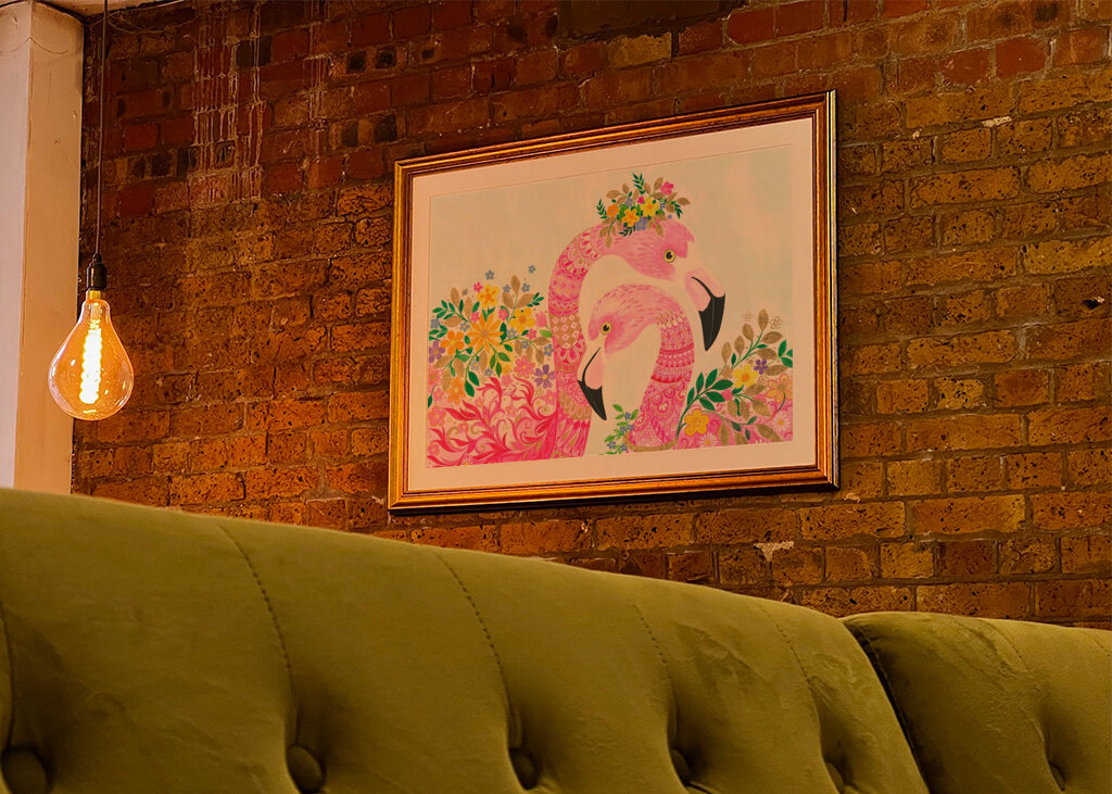 Floral Flamingos Dream