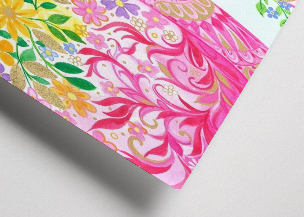 Floral Flamingos Dream